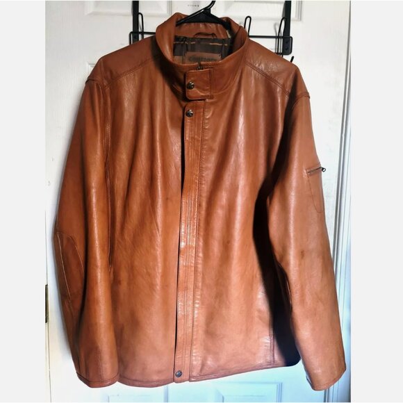 VTG Robert Comstock & Co Lambskin Leather Jacket XL Motorcycle Bomber Flight - Picture 3 of 16